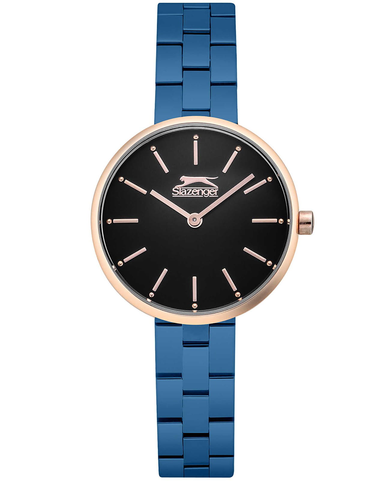 Slazenger Slazenger SL.09.6242.3.03  SL.09.6242.3.03 кварцевые женские часы черный циферблат, браслет суперметалл с ip покрытием — вид спереди