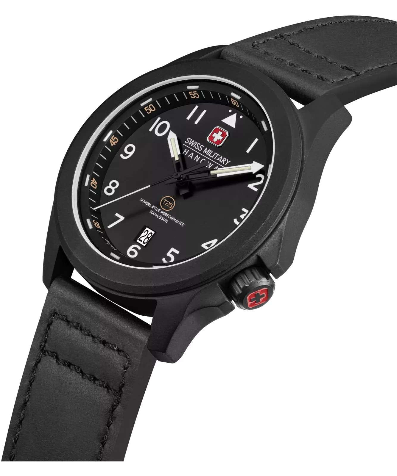 Swiss Military Hanowa Swiss Military Hanowa SMWGB0005241,  швейцария мужские часы на браслете кожаный боковой вид