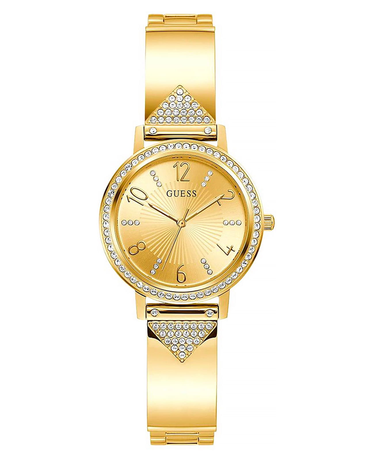 Guess Guess Dress Steel GW0474L2  GW0474L2 кварцевые женские часы золотой циферблат, браслет нержавеющая сталь с ip-покрытием — вид спереди
