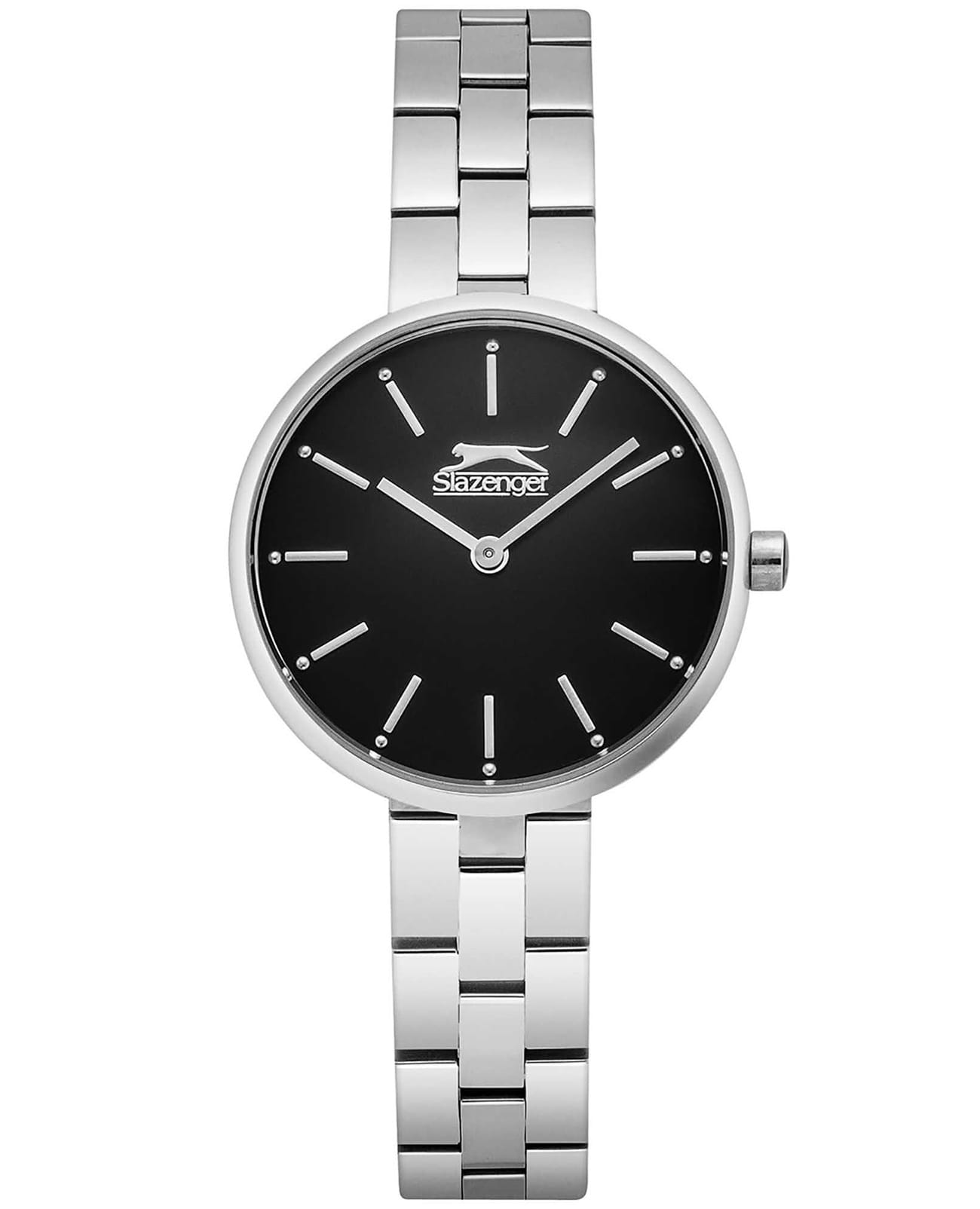 Slazenger Slazenger SL.09.6242.3.04  SL.09.6242.3.04 кварцевые женские часы черный циферблат, браслет суперметалл — вид спереди