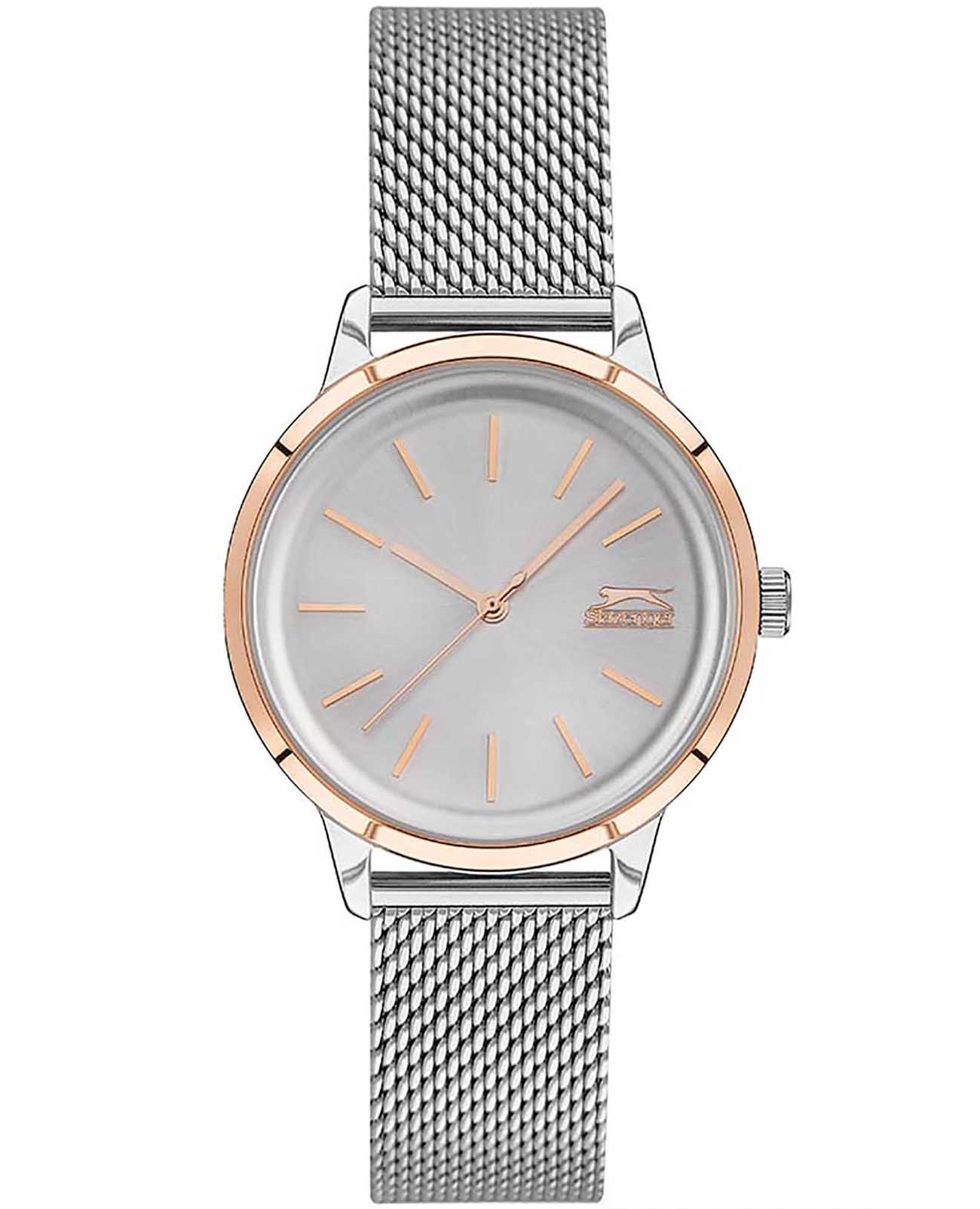 Slazenger Slazenger SL.09.2028.3.04  SL.09.2028.3.04 кварцевые женские часы белый циферблат, браслет суперметалл — вид спереди