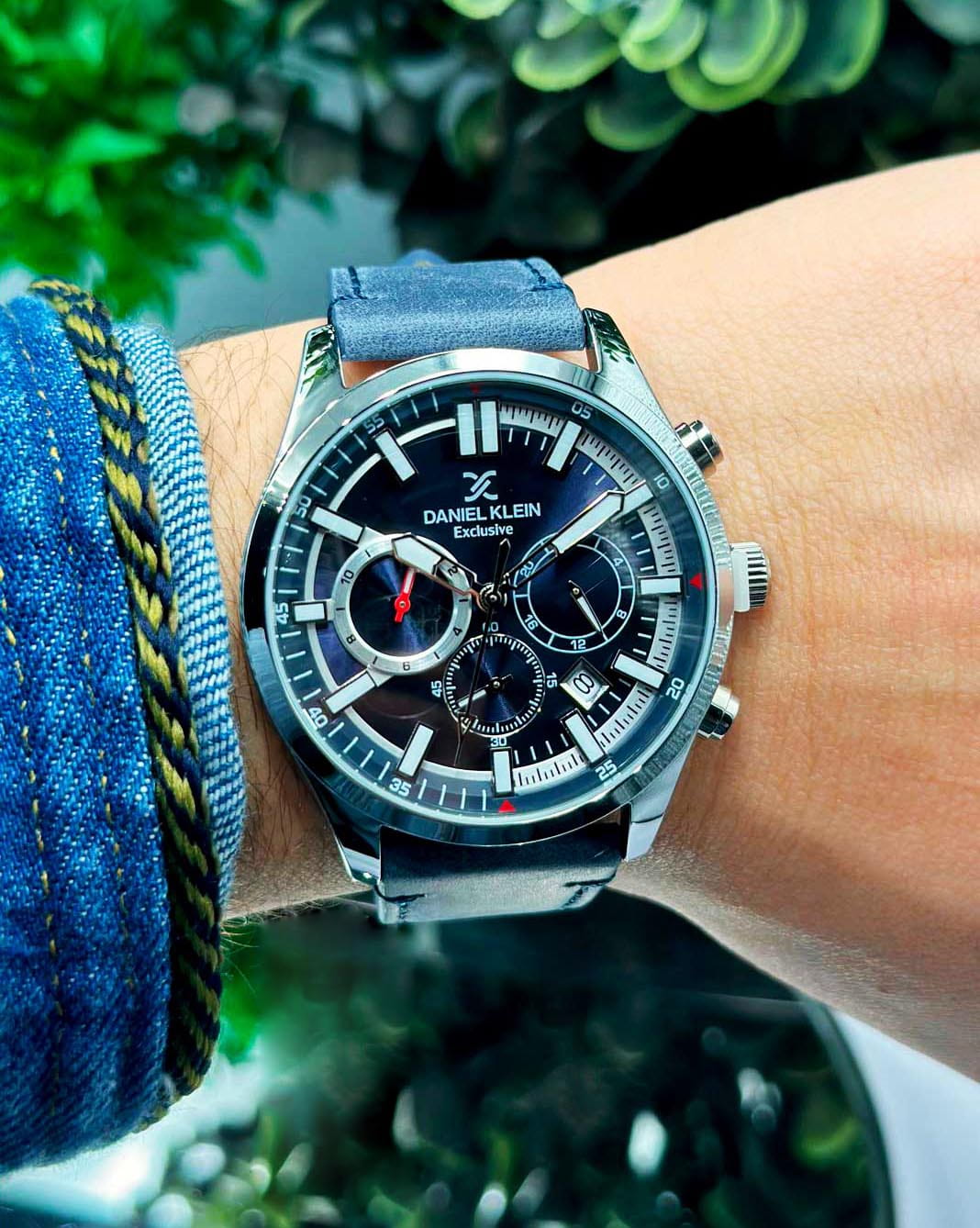 Daniel Klein Daniel Klein ACP DK.1.13635-2 кварцевые мужские часы часы крупный план синий циферблата
