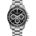 Hamilton Hamilton Jazzmaster Performer Auto Chrono H36606130  H36606130 механические мужские часы черный циферблат, браслет нержавеющая сталь — вид спереди
