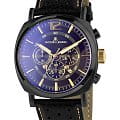 Jacques Lemans Jacques Lemans 1-1645O  1-1645O кварцевые мужские часы  черный циферблат, браслет кожаный — вид спереди