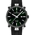 Jacques Lemans Jacques Lemans Derby 1-2203F  1-2203F механические мужские часы зеленый циферблат, браслет силикон — вид спереди