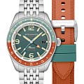 Spinnaker Spinnaker Fleuss Gmt Automatic SP-5120-33  SP-5120-33 механические мужские часы зеленый циферблат, браслет нержавеющая сталь — вид спереди
