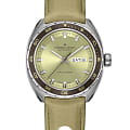 Hamilton Hamilton American Classic Pan Europ Day Date Auto H35445860  H35445860 механические мужские часы  зеленый циферблат, браслет кожаный — вид спереди