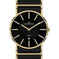Jacques Lemans Jacques Lemans 1-1648D  1-1648D кварцевые мужские часы черный циферблат, браслет сталь + керамические вставки — вид спереди