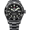 Swiss Military by Chrono Swiss Military by Chrono Diver SMA34075.04  SMA34075.04 механические мужские часы черный циферблат, браслет нержавеющая сталь с pvd-покрытием — вид спереди