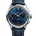 Breitling Breitling Premier B01 Chronograph 42 AB0118221C1P1  AB0118221C1P1 механические мужские часы синий циферблат, браслет кожаный — вид спереди