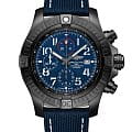 Breitling Breitling Super Avenger Chronograph 48 Night Mission V13375101C1X2  V13375101C1X2 механические мужские часы синий циферблат, браслет кожаный — вид спереди