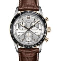 Certina Certina DS-2 Chronograph 1/100 sec C024.447.26.031.00 DS 2 C0244472603100 кварцевые мужские часы черный циферблат, браслет кожаный — вид спереди