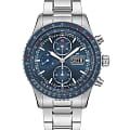 Hamilton Hamilton Khaki Aviation Converter Auto Chrono H76746140  H76746140 механические мужские часы  синий циферблат, браслет нержавеющая сталь — вид спереди