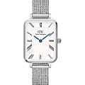 Daniel Wellington Daniel Wellington Quadro Roman Numerals Sterling DW00100690  DW00100690 кварцевые женские часы белый циферблат, браслет нержавеющая сталь — вид спереди