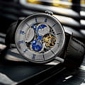 Stuhrling Stuhrling Majestic 1015.01 механические мужские часы часы крупный план серебристый циферблата