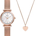 Fossil Fossil Carlie ES5314SET кварцевые женские часы часы крупный план серебристый циферблата
