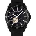 Jacques Lemans Jacques Lemans Derby 1-2201A  1-2201A механические мужские часы  черный циферблат, браслет кожаный — вид спереди
