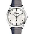Salvatore Ferragamo Salvatore Ferragamo SFDE00118  SFDE00118 кварцевые мужские часы  серебристый циферблат, браслет кожаный — вид спереди
