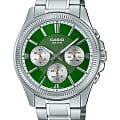 Casio Casio Collection MTP-1375D-3AVDF (MTP-1375D-3A  MTP-1375D-3A кварцевые мужские часы зеленый циферблат, браслет нержавеющая сталь — вид спереди