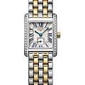 Longines Longines Mini DolceVita L5.200.5.78.7  L52005787 кварцевые женские часы белый циферблат, браслет 18-каратное желтое золото — вид спереди