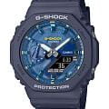 Casio Casio G-Shock GA-2100AS-2A GA-2100 GA-2100AS-2A электронные мужские часы синий циферблат, браслет пластик — вид спереди