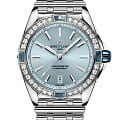 Breitling Breitling Super Chronomat Automatic 38 A17356531C1A1  A17356531C1A1 механические женские часы голубой циферблат, браслет нержавеющая сталь — вид спереди