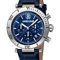 Roberto Cavalli Roberto Cavalli Ritmo RC5G128L0025  RC5G128L0025 кварцевые мужские часы  синий циферблат, браслет кожаный — вид спереди
