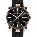 Jacques Lemans Jacques Lemans Derby 1-2203C  1-2203C механические мужские часы  черный циферблат, браслет силикон — вид спереди