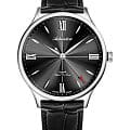 Adriatica Adriatica Super De Luxe A1230.5264MXL  A1230.5264MXL механические мужские часы  черный циферблат, браслет кожаный — вид спереди