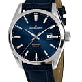 Jacques Lemans Jacques Lemans Classic 1-1846B  1-1846B механические мужские часы синий циферблат, браслет кожаный — вид спереди