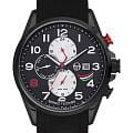 Sergio Tacchini Sergio Tacchini Archivio ST.1.147.03  ST.1.147.03 кварцевые мужские часы черный циферблат, браслет силикон — вид спереди