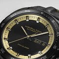 Hamilton Hamilton American Classic Pan Europ Day Date Auto H35425730 механические мужские часы часы, крупный план  циферблат