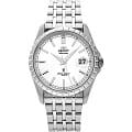 Orient Orient ER20002W (SER20002W)  SER20002W автокварц (кинетик) мужские часы белый циферблат, браслет нержавеющая сталь — вид спереди