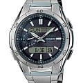 Casio Casio Wave Ceptor WVA-M650TD-1A  WVA-M650TD-1A кварцевые мужские часы черный циферблат, браслет титановый — вид спереди