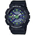 Casio Casio Baby-G BA-110PP-1A  BA-110PP-1A кварцевые женские часы синий циферблат, браслет пластик — вид спереди