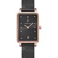 Pierre Lannier Pierre Lannier Ariane 057H739  057H739 кварцевые женские часы черный циферблат, браслет нержавеющая сталь с ip-покрытием — вид спереди