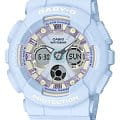 Casio Casio Baby-G BA-130WP-2A  BA-130WP-2A кварцевые женские часы синий циферблат, браслет пластик — вид спереди