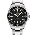 Certina Certina DS Action C048.407.11.051.01 DS Action C0484071105101 механические мужские часы  черный циферблат, браслет нержавеющая сталь 316l — вид спереди