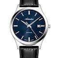 Adriatica Adriatica Classic A1295.5215Q  A1295.5215Q кварцевые мужские часы  синий циферблат, браслет кожаный — вид спереди