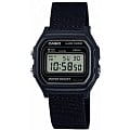 Casio Casio Illuminator W-59B-1A  W-59B-1A кварцевые мужские часы серый циферблат, браслет нейлон — вид спереди
