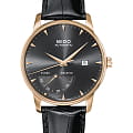 Mido Mido Baroncelli M8605.3.13.4  M86053134 механические мужские часы черный циферблат, браслет кожаный — вид спереди