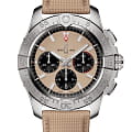 Breitling Breitling Avenger B01 Chronograph 44 AB0147101A1X1  AB0147101A1X1 механические мужские часы бежевый циферблат, браслет кожаный — вид спереди