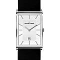 Jacques Lemans Jacques Lemans 1-1602B  1-1602B кварцевые мужские часы серебристый циферблат, браслет кожаный — вид спереди