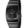 Rado Rado Sintra R13725709  R13725709 кварцевые мужские часы черный циферблат, браслет керамика — вид спереди