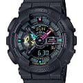 Casio Casio G-Shock GA-110MF-1ADR (GA-110MF-1A) GA-110 GA-110MF-1A электронные мужские часы черный циферблат, браслет пластик — вид спереди