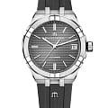 Maurice Lacroix Maurice Lacroix Aikon Automatic AI6007-SS000-230-2  AI6007-SS000-230-2 механические мужские часы серый циферблат, браслет каучук — вид спереди