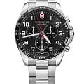 Victorinox Victorinox Fieldforce Chronograph 241899  241899 кварцевые мужские часы черный циферблат, браслет нержавеющая сталь — вид спереди