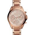 Fossil Fossil Bannon  BQ3036  BQ3036 кварцевые женские часы розовый циферблат, браслет сталь с ip покрытием — вид спереди