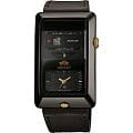 Orient Orient XCAA002B (FXCAA002B)  FXCAA002B с ручным заводом мужские часы черный циферблат, браслет кожа + текстиль — вид спереди
