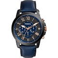 Fossil Fossil Bannon  FS5061  FS5061 кварцевые мужские часы черный циферблат, браслет кожа + текстиль — вид спереди